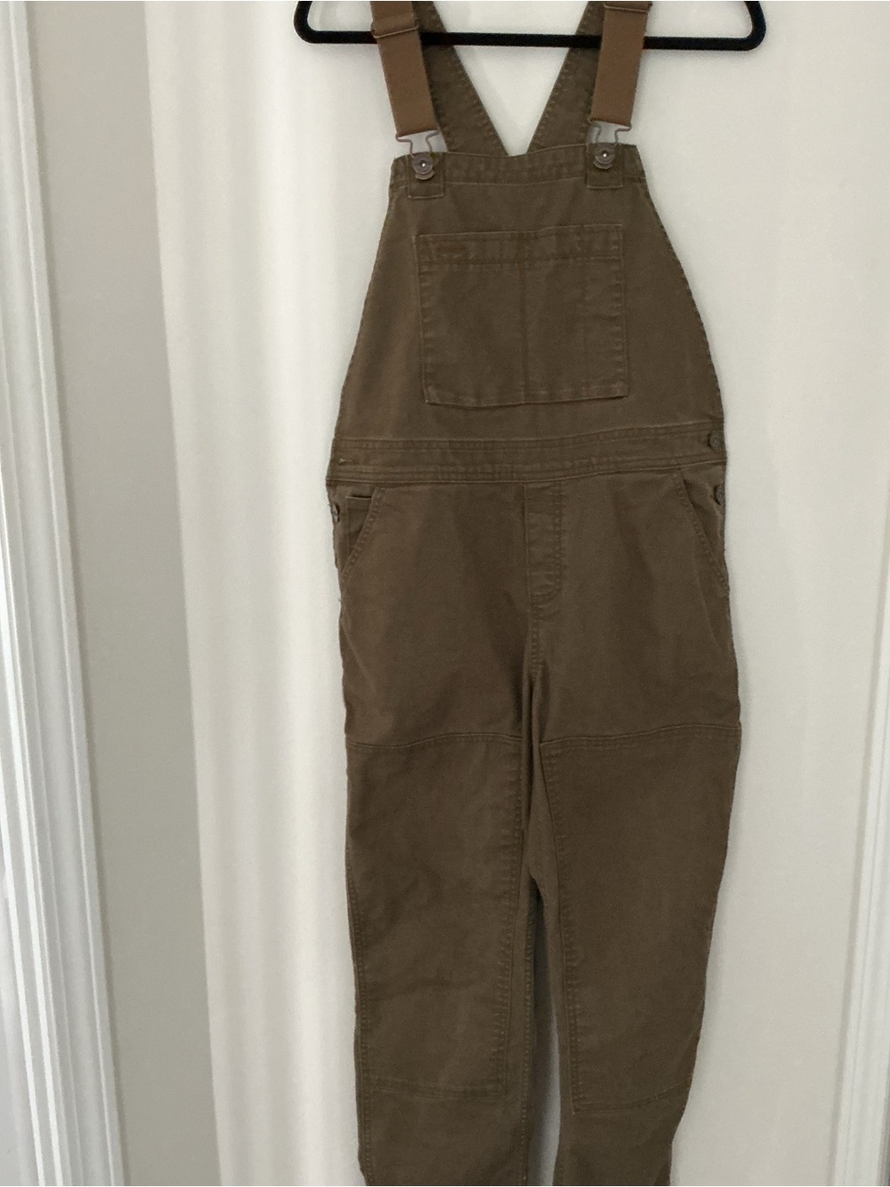 REI Olive Brown Cotton Utility Overalls Jumpsuit